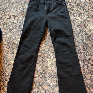 MOTHER Black Flare Jeans